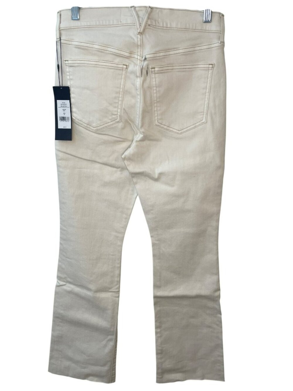 Veronica Beard Cameron Mid Rise Bootcut Jeans Ecru Wmn's Size 28 MSRP$298 DEFECT - Picture 2 of 11